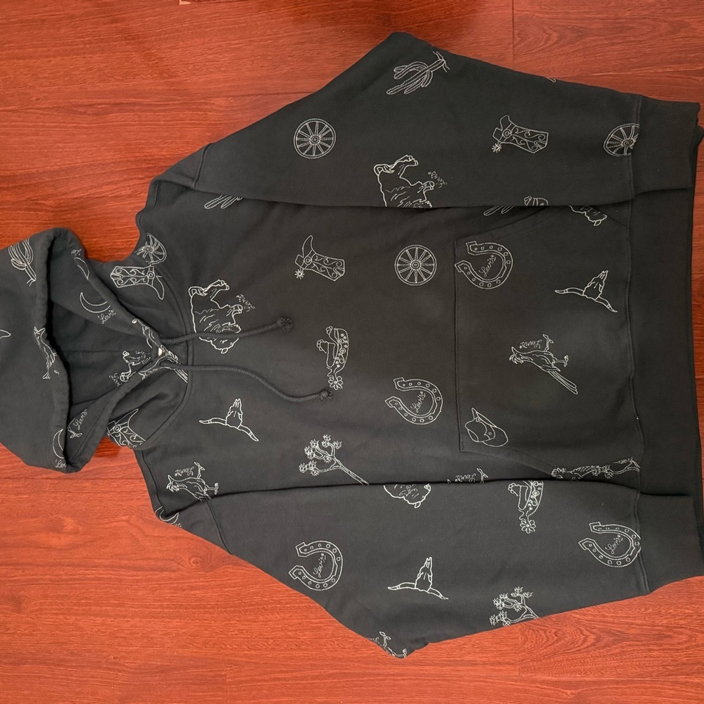 Levi's Black Patterned Men's Hoodie